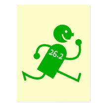 Niedliches und lustiges Marathon Postkarte