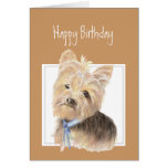 Niedliches Yorkie, Yorkshire-Terrier, Hund, Hausti Grußkarten