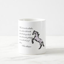 Niedrigste gehörnte Hufe, Pferd zitiert Becher Teetassen