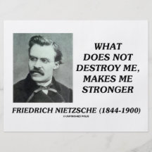 Nietzsche, was mich nicht zerstört, macht stärker personalisierte flyer