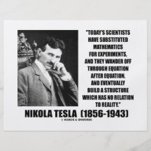 Nikola Tesla-Wissenschaftler-Gleichung kein Bezieh Individuelle Flyer