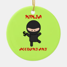 Ninja Buchhalter mit Dollar-Zeichen Ornamente