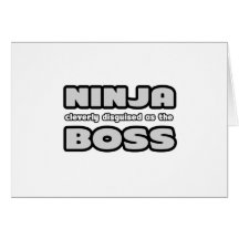 Ninja klug verkleidet als der Chef Karten