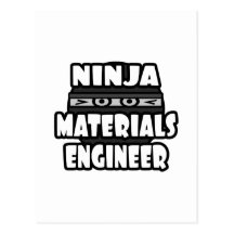 Ninja Material-Ingenieur Postkarte