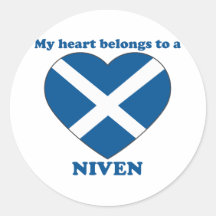 Niven Runde Aufkleber