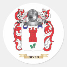 Niven Wappen (Familienwappen) Runder Sticker