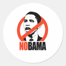 NOBAMA T-SHIRT RUNDER STICKER