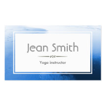 Noble blaue Yogalehrer Visitenkarte