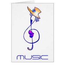 Noble Frau Music Note Karte-All Occasion