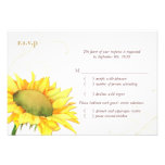 Nobles Goldherbst-Sonnenblume-Hochzeit UAWG (3.5x5 Ankündigungskarten