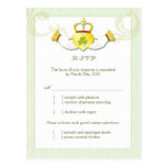 Nobles irisches Hochzeit UAWG + Menü-Wahl (4.25x5. Postkarte