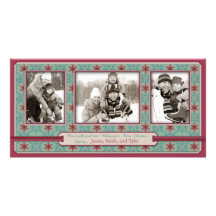 Nobles Weihnachtsfoto-Karten-Trio Photokartenvorlagen
