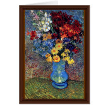 Noch ein Vase mit Gänseblümchen und Anemonen durch Grußkarte