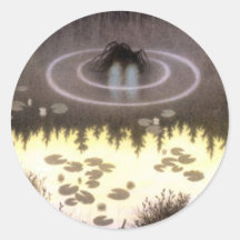 Nokken mythologischer Wasser-Geist Runde Aufkleber
