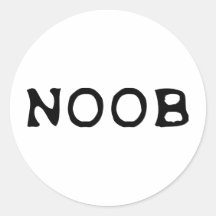 NOOB Ikone Runde Sticker