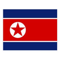 Nordkorea-Flaggen-Postkarte postkarten