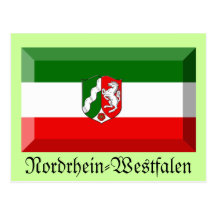 Nordrhein-Westfalenflaggen-Edelstein Postkarte
