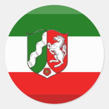 Nordrhein-Westfalenflaggen-Edelstein Sticker