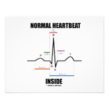 Normales Herzschlag-Innere (ECG EKG) Individuelle Ankündigskarten