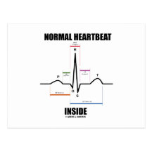 Normales Herzschlag-Innere (ECG EKG) Postkarte