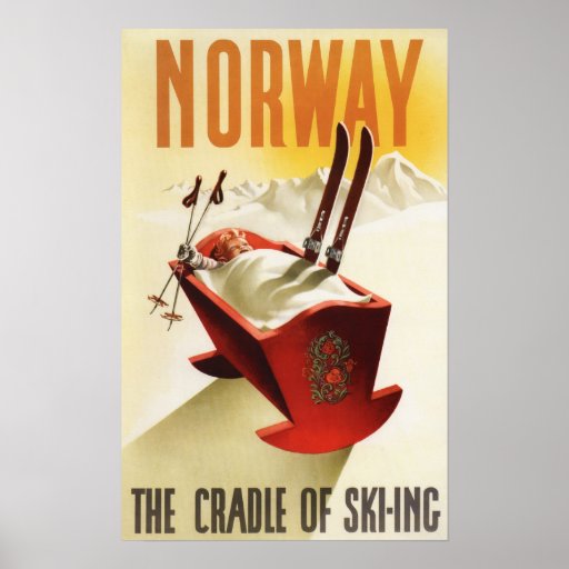 Norwegen - die Wiege des Skifahrens Posterdruck
