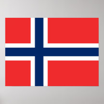 Norwegen - norwegische Flagge Posterdrucke