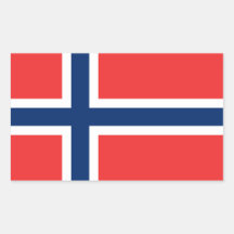 Norwegen - norwegische Flagge Rechteckige Sticker