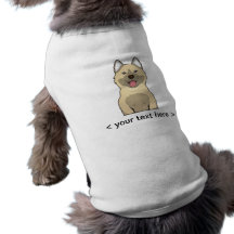 Norweger Elkhound Cartoon personalisiert Hundetshirt