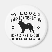 Norweger Elkhound Entwürfe Kühlschrankmagnet