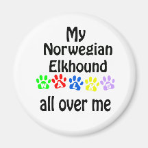 Norweger Elkhound Weg-Entwurf Kühlschrankmagnete