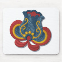 Norweger Rosemaling Tulpe Mousepads