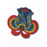 Norweger Rosemaling Tulpe Postkarte