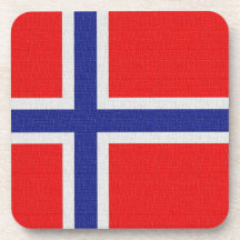 Norwegische Flagge Getränke Untersetzer
