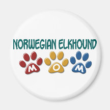 NORWEGISCHER ELKHOUND Mamma-Tatzen-Druck 1 Kühlschrankmagnete