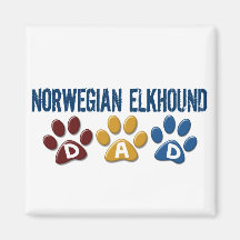 NORWEGISCHER ELKHOUND Vati-Tatzen-Druck 1 Kühlschrankmagnet