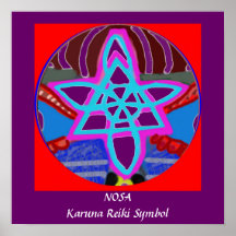 NOSA-, Karuna Reiki heilendes Symbol Posterdruck