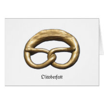 Notecard: Oktoberfest Brezel-Bäckerei-Zeichen Karte