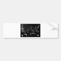 Noten, Musik, schwarz Auto Sticker