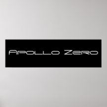 Nullplakat Apollo, schwarz