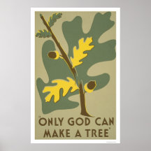 Nur Gott kann Bäume WPA 1938 machen Poster