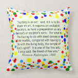 Nurse Pillow With Florence Nightingale Quote II