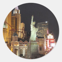 NY, NY - Vegas Runde Sticker