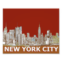 NYC rote Textorange Kunst Fotos