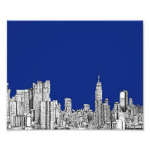 NYC Tinten-Königsblau Kunst Fotos