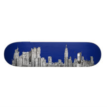 NYC Tinten-Königsblau Skateboard Bretter