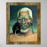 NZ Maori- Häuptling Tukukino durch Gottfried Linda Plakat