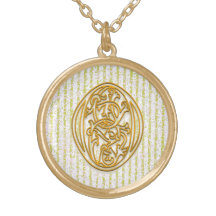 O-Anfangsmonogramm-"Goldpin-Streifen-" Halskette