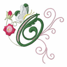 O-Monogramblumenschmetterlingsstickerei-Damenpolo