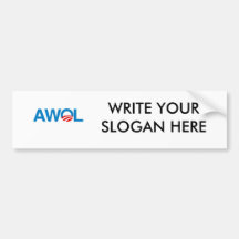 OBAMA AWOL AUTOSTICKER