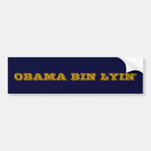 OBAMA-BEHÄLTER LYIN AUTOAUFKLEBER